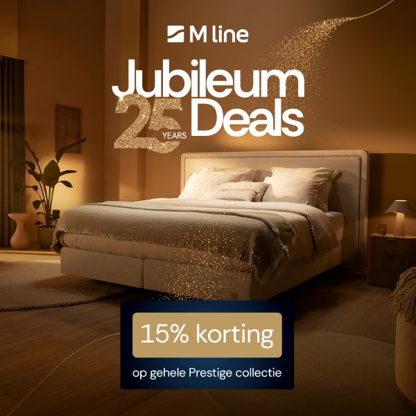 M-Line 25 jarige Jubileum Deals 15% korting op gehele M-line Prestige collectie